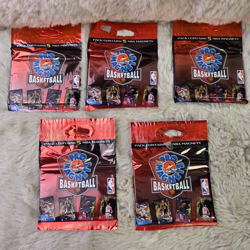 Lot of 5 1995 Chris Martin Pro Magnets NBA Unopened Packs